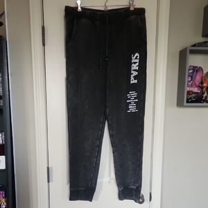 NWOT Black Acid Washed Pvris Joggers